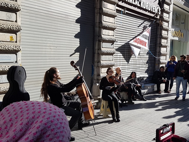 At Istanbul Listen to Street Music